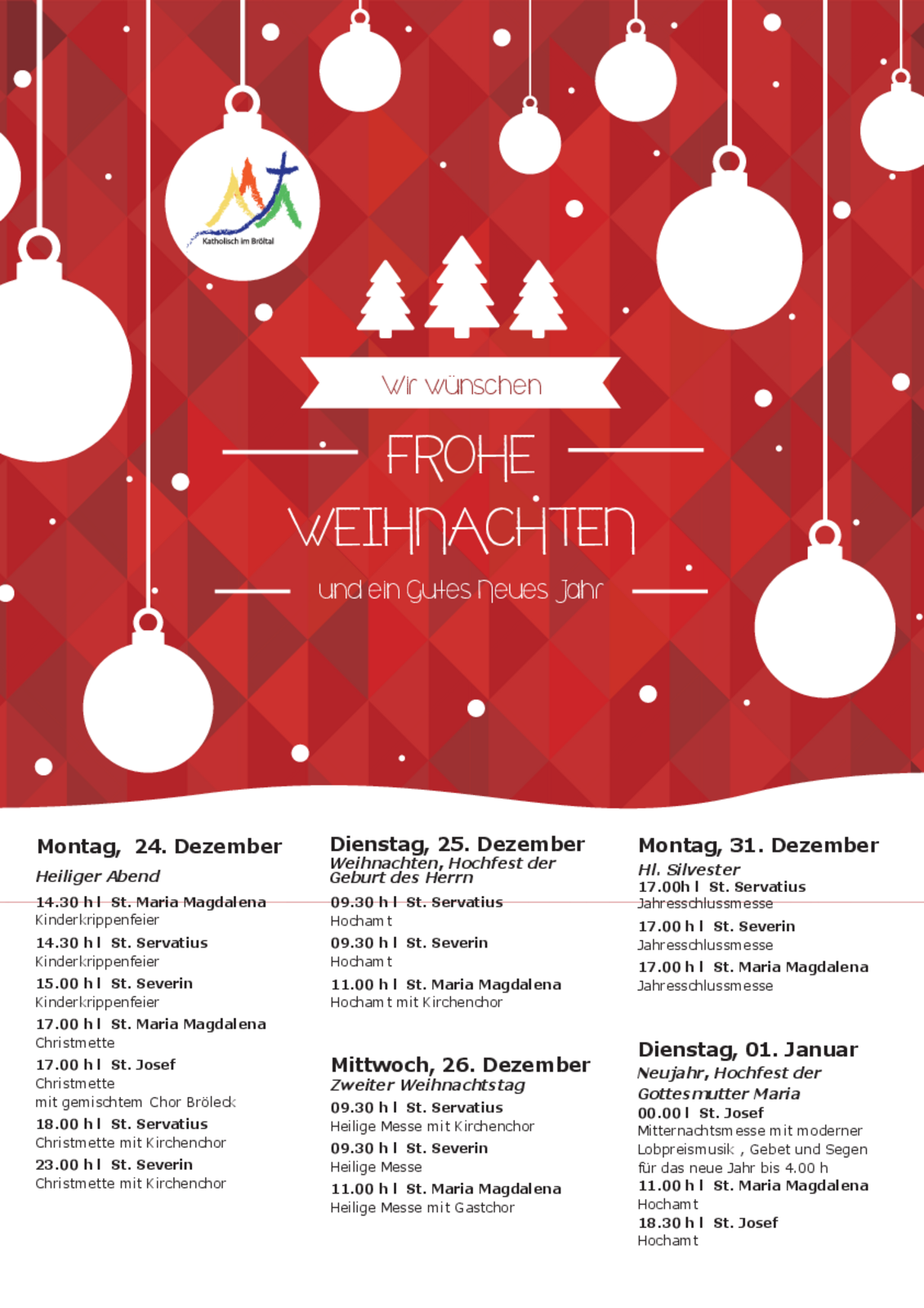 Gottesdienste Zu Weihnachten Und Zum Jahreswechsel Ich habe eine flasche glühwein geschenkt bekommen und möchte sie zur weihnachtszeit trinken.